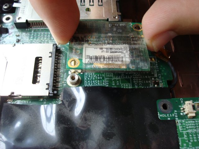 Disconnect the modem board from the main board