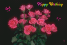 happy birthday free love ecards with pink roses for birthday