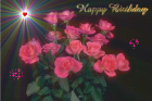 happy birthday free ecards with pink roses for happy birthday