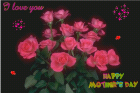 mothers day lovecards - free ecards with pink roses for mothers day