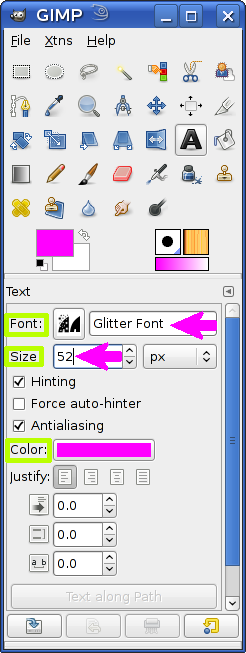 Glitter Font