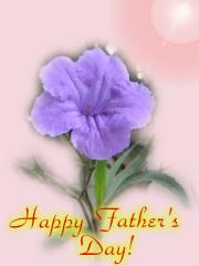 Fathers Day blue flower e-card