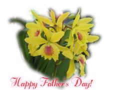 fathers day ecard - yellow orchids