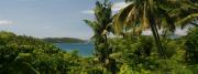 Ocean view with tropical island scenery